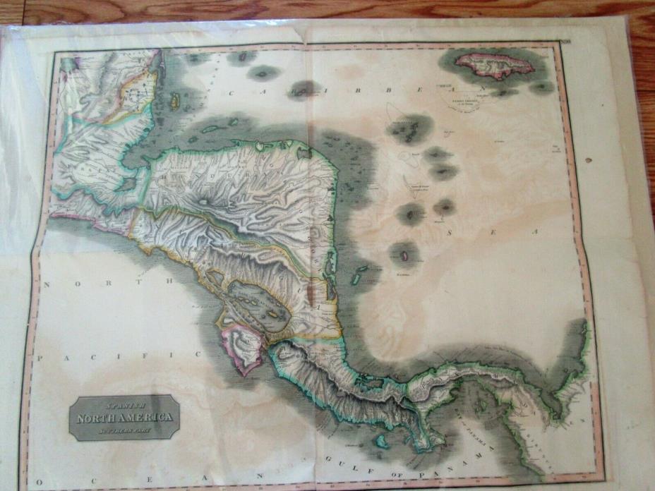 1814 Map of Spanish North America Southern Part Thomson's New General Atlas 1817
