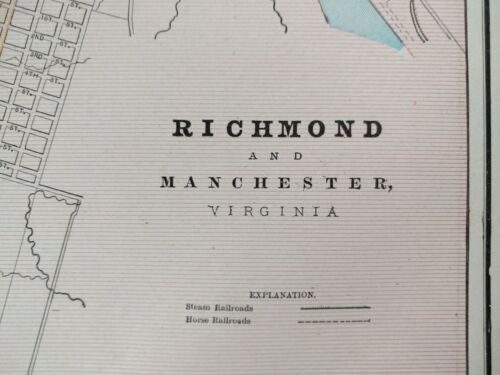 Vintage 1900 RICHMOND MANCHESTER VIRGINIA Map 14