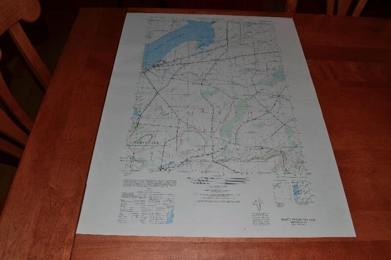 New York vintage 1940's Army topographic map, Sackets Harbor NY Sheet 5771 I NE