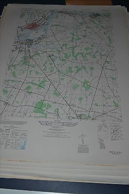1940's Army (like USGS) topo map Bristol New Jersey 6064 III SE Burlington