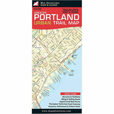 Map Adventures Greater Portland, Maine Urban Trail Map One Color NO SIZE