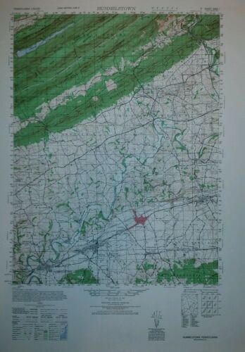 1940's Army (like USGS) Topo Map Hummelstown Pennsylvania 5664 I Palmyra