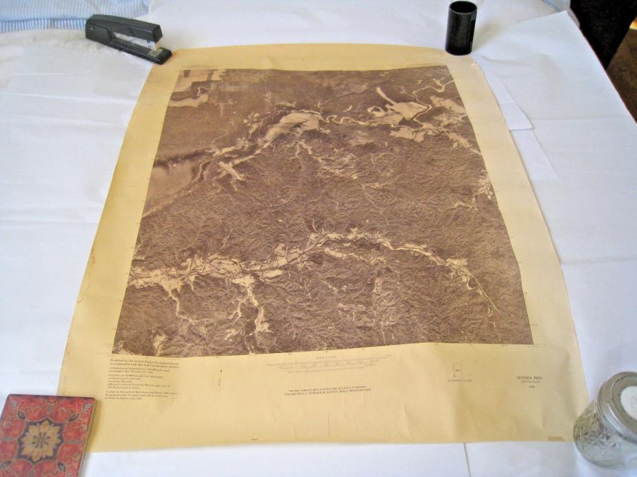 1983 Aerial Orthophotograph Map Lessley Mississippi US Geological Survey 24/30