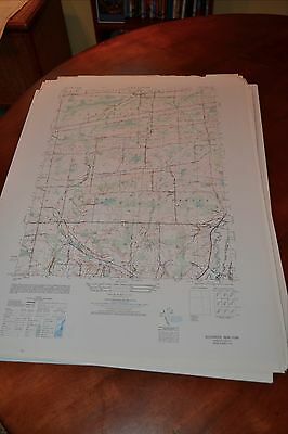 1940's Army topographic map Alexander New York -Sheet 5369 IV NE