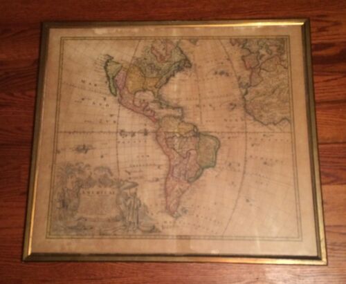 1746 Homann Heirs Map Of North & South America Rare Antique Map