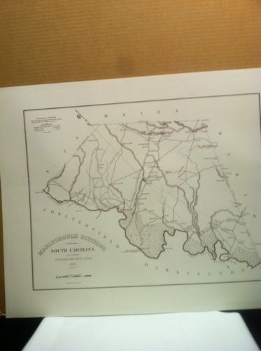 Marlborough District South Carolina 1820 Mills' Atlas Map 24x 19