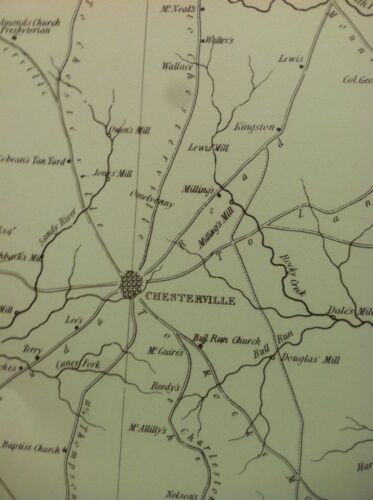 Chester District Map of South Carolina (Robert Mills  1825)