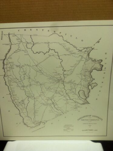 Darlington  District South Carolina 1820 Mills' Atlas Map 24
