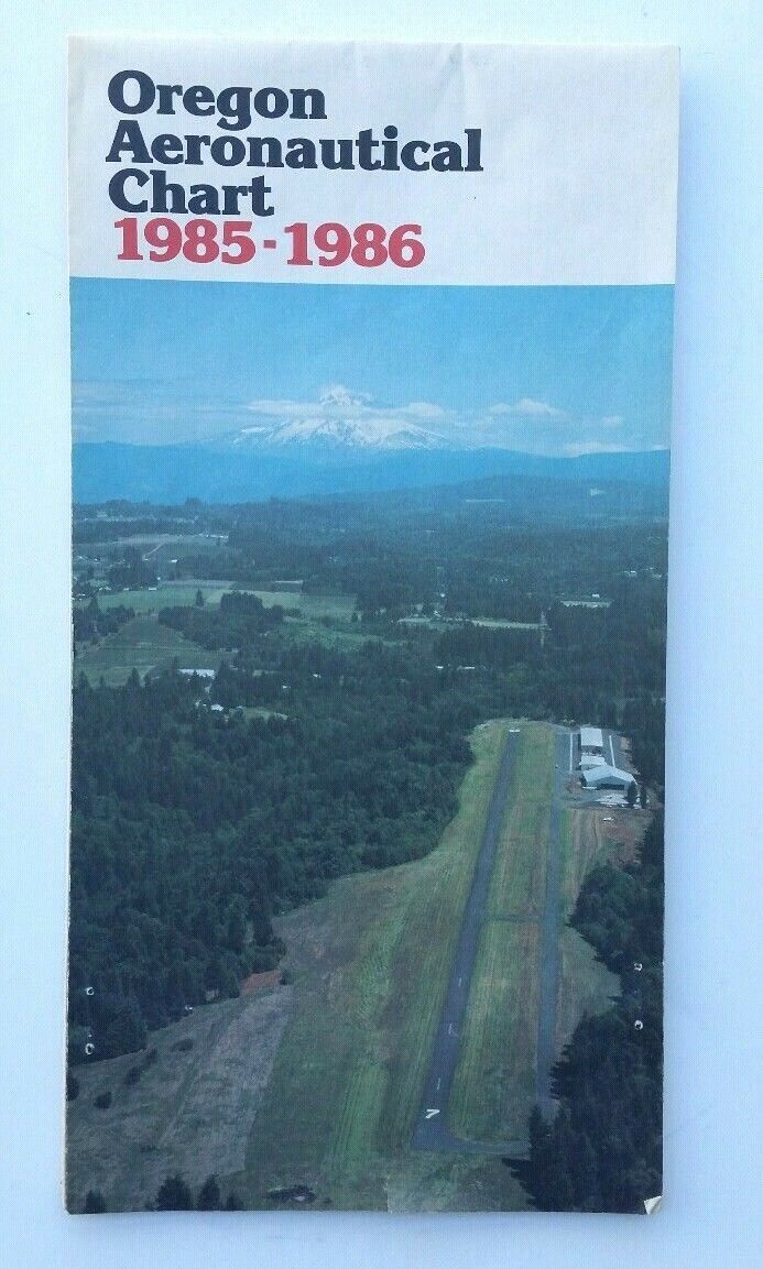 Oregon Aeronautical Chart Vintage 1985-1986 - Vintage Pilot Map