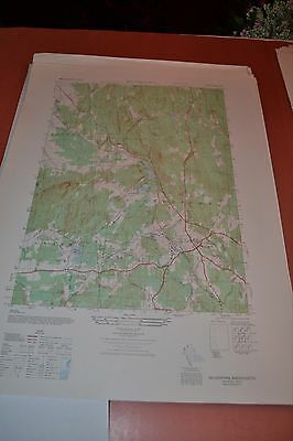 1940's Army (like USGS) topographic map Belchertown Massachusetts -6568 IV SW