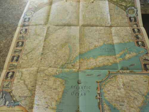 Vintage Natl Geographic Map Of The Reaches Of New York City 1939        ID:30019