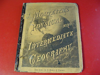 Monteith's Physical and Intermediate Geography 1866 w/ 17 hand colored maps