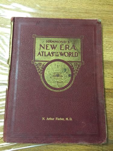 HAMMOND'S ATLAS of the WORLD New Supreme Illustrated Maps Gazetteer 1944