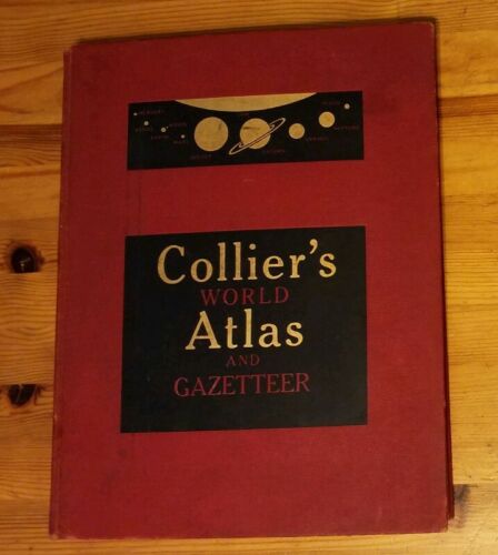 Vintage Collier's World Atlas and Gazetteer 1955 Hardcover P.F. Collier & Son