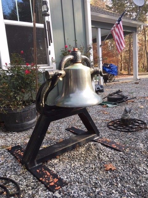 Locomotive Brass Bell w/ sturdy metal custom made stand.