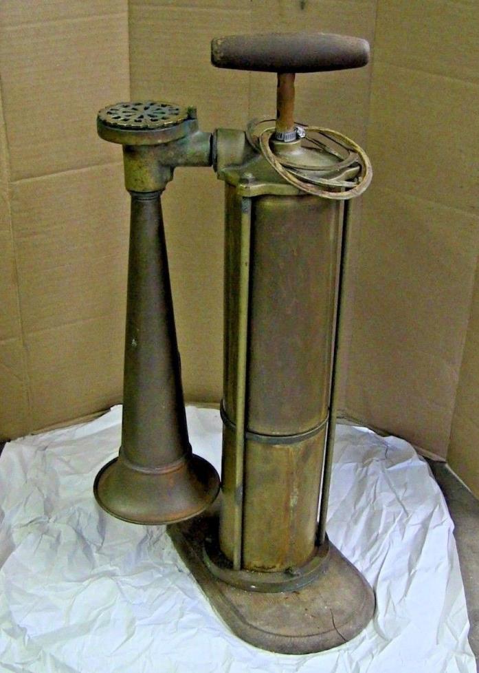 Antique Tyfon Fog Horn Malmo Sweden Brass Nautical Ship Whistle