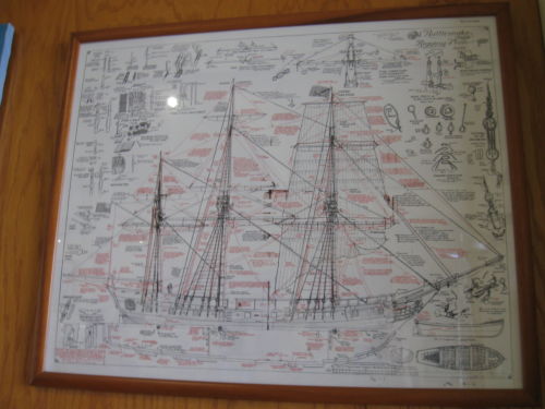 USS Rattlesnake Rigging Plans and Details Blueprint 26