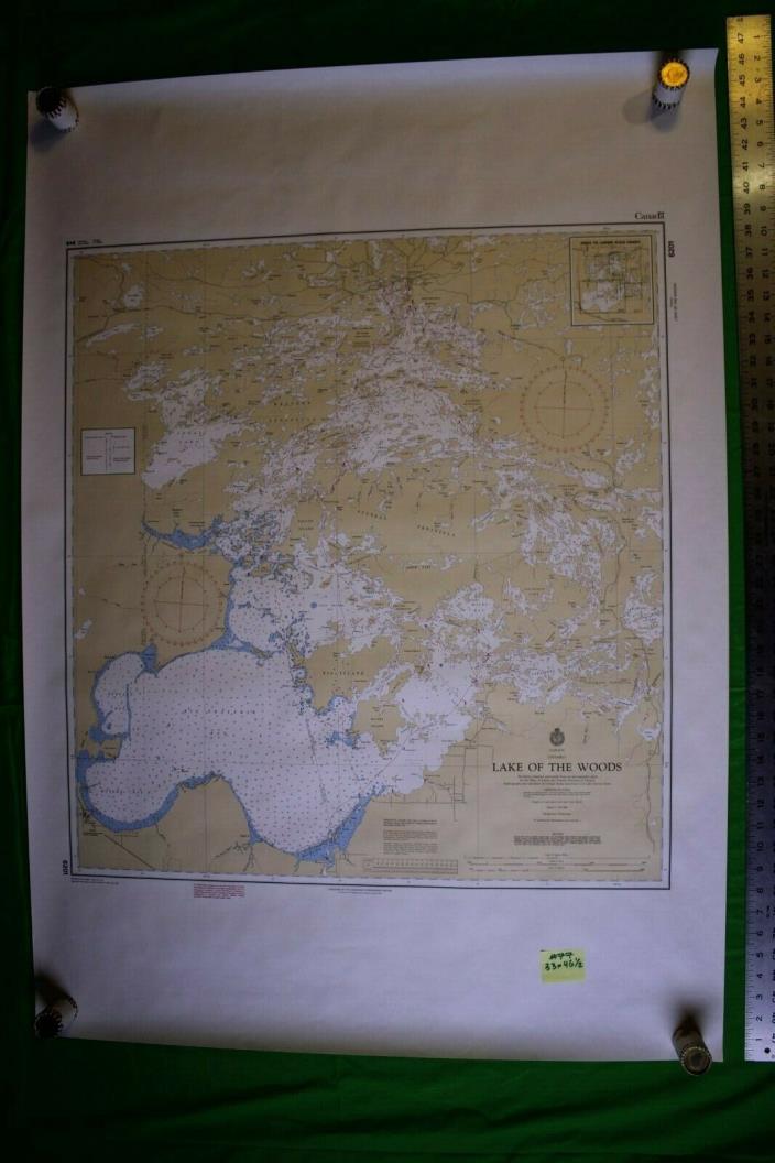 Ontario - Canada - Lake of the Woods 33x46.5 Vintage 1991 Nautical Chart/Map