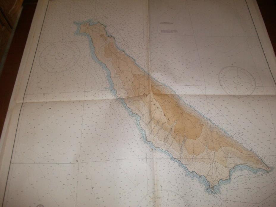 Vintage Nautical Maritime Chart ( San  Clemente  Island  California 4th Ed )