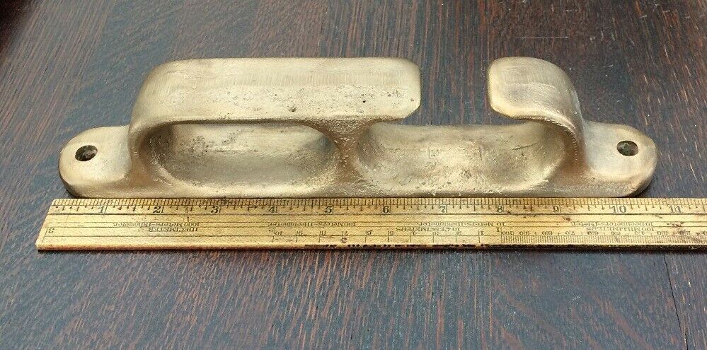 Vintage Large Brass Bronze Boat Ship Pier/Dock Mooring Cleat Chock 10-1/2 inches