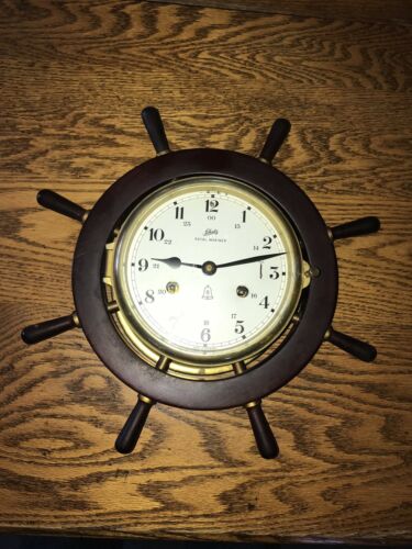 Schatz Royal Mariner Ship's Clock Made In West Germany For Parts Or Repair (Key)