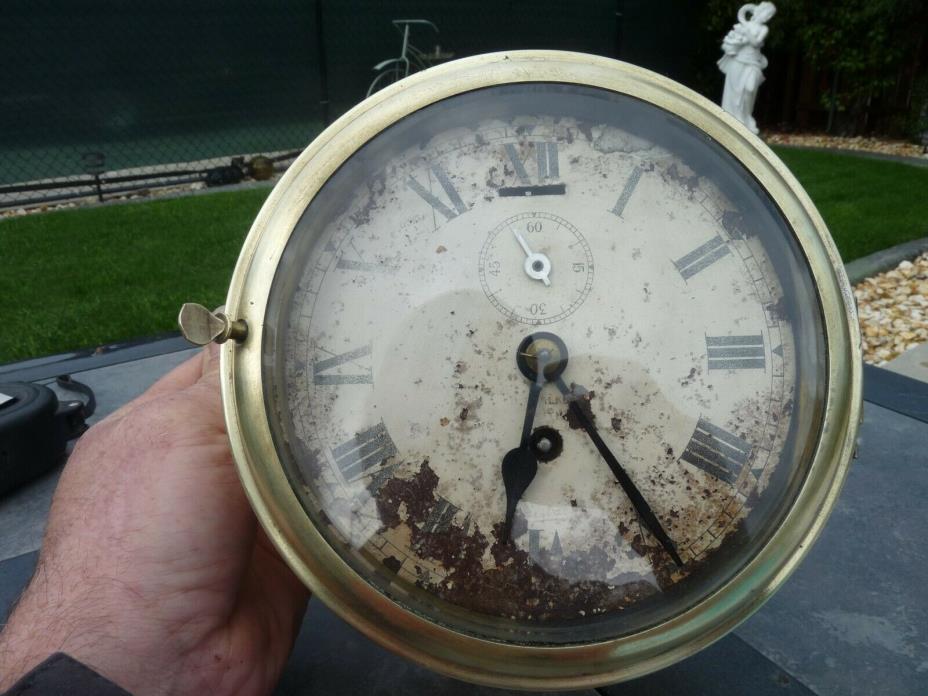 Antique  Brass Maritime 6 inch Ships Clock