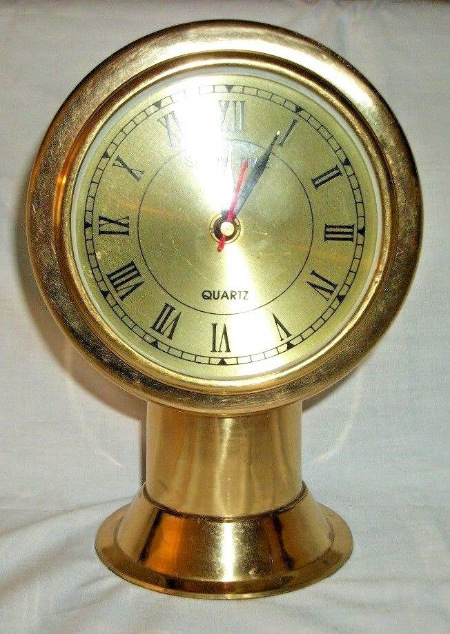 Solid Brass Cowl Vent Clock-Large Clock  28021 Brass cowl vent clock Was $199.99