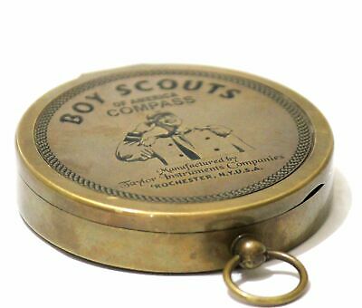 American Boy Scout Compass Antique Vintage Brass Compass
