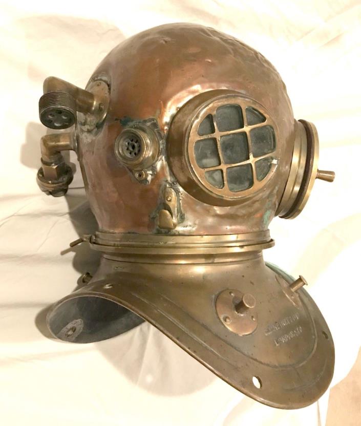 Real CE Heinke & Co London Antique Vintage WW2 Maritime Diving Helmet Full Size