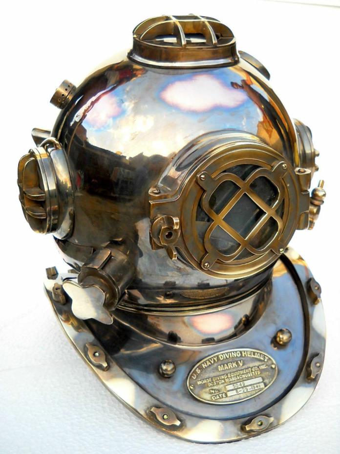 Vintage Marine Copper Medieval Brass Vintage Antique Scuba Diving Divers Helmet