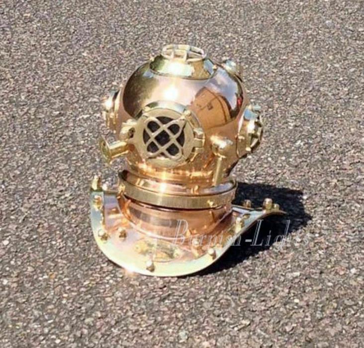 Copper Brass Solid Antique Divers Diving Helmet U S Navy Mark V DECORATIVE GIFT