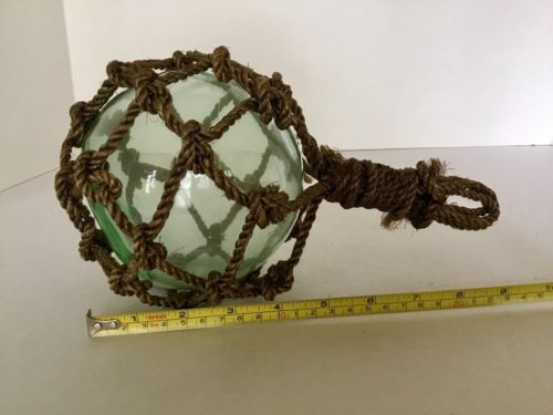 Fishing Floats Buoy Ball Roped Glass Nautical Decor