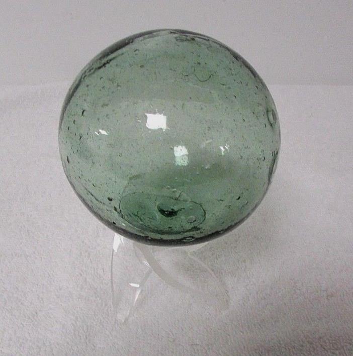 Green Glass Ball Float 3-1/2