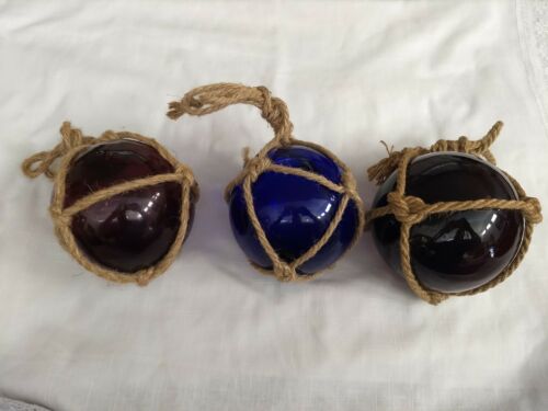 3 Large Hand Blown Japanese Fishing Floats 6