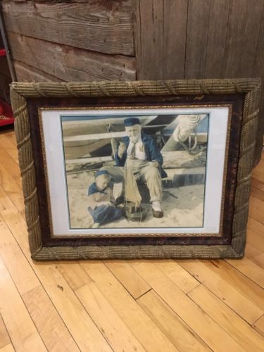 Vintage Picture And Antique Nautical Frame Matted And Professional Framing