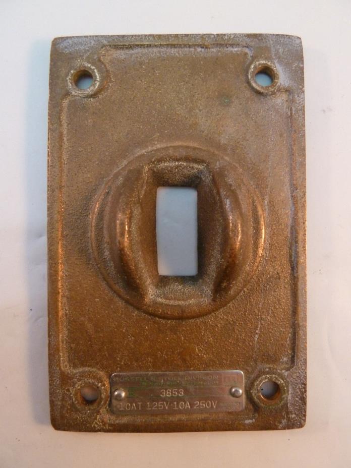 Vintage Russell & Stoll Brass Cover Plate 2249B Cat No 3853 Maritime R&S USA