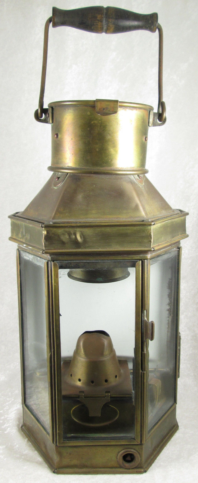 Alderson Gyde Brass Ship Oil Lamp Lantern Nautical Birmingham England Vintage