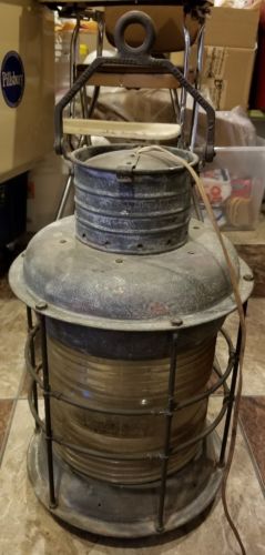 ANTIQUE DURKEE MARINE PRODUCTS CORP. STATEN ISLAND, NY SIGNALING SHIP LANTERN