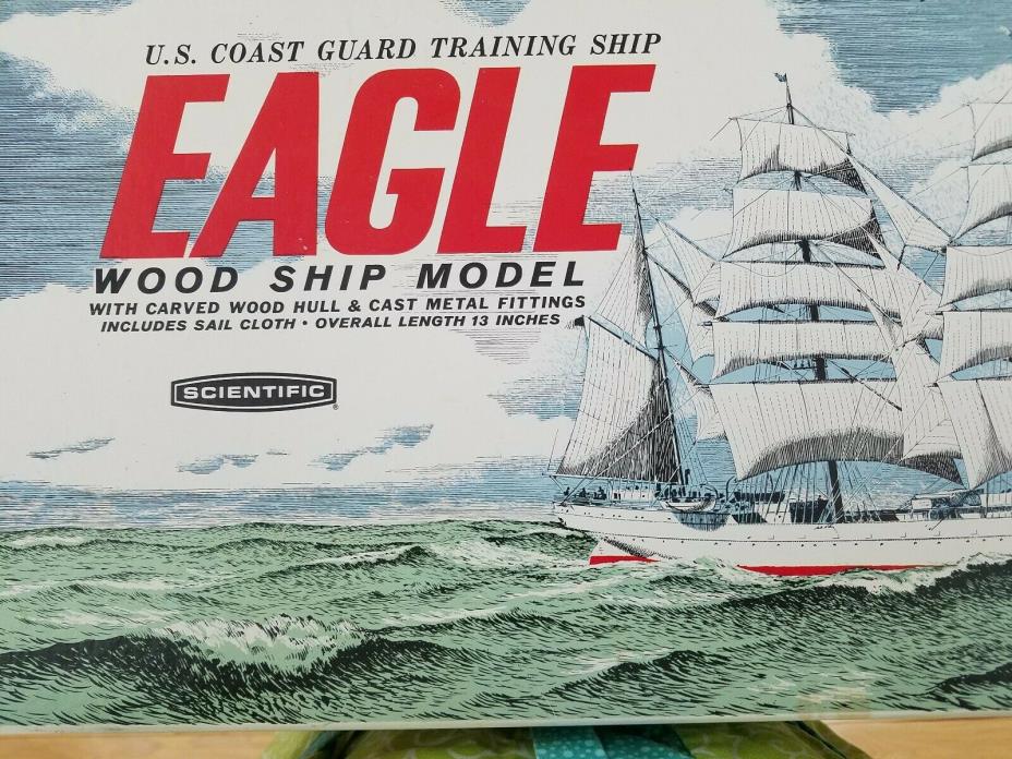 Vintage U.S. Coast Guard Training Ship EAGLE Wood Ship Model Scientific