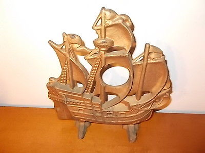 Vintage Cast Iron GALLEON / SAILING SHIP / NAUTICAL DOOR STOP