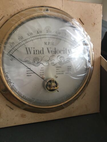 Cape Cod Delicate Instruments Wind Velocity Speed Direction Indicator 6” New Box