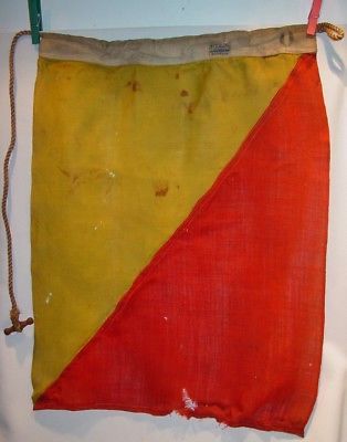 LETTER O Old Maine Estate Antique Graphic Maritime Signal Code Flag by Sterling
