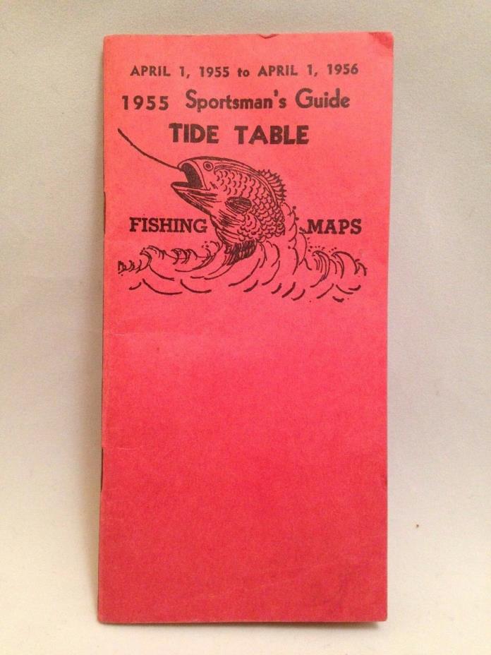 Vintage 1955 Sportsman's Guide and Tide Table Fishing Maps from California