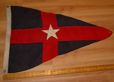 Old 1920s New York Yacht Club Burgee All Wool High Grade Bunting 32