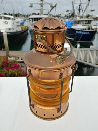 Vintage Ankerlicht Anchor Light Lantern In Rare Yellow Color