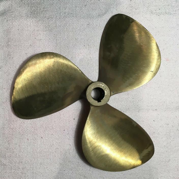 Vintage solid Brass ship/boat Propeller 13