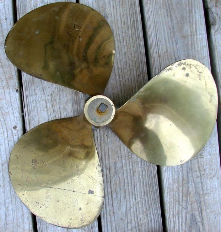 CHRIS-CRAFT Equi-Poise T-36 1616 RH 27# Brass Propeller 9/62 Nice Shape!