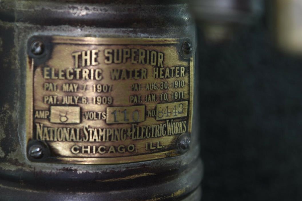 1911 Superior Electric, Globe Barber Shop Water Heater