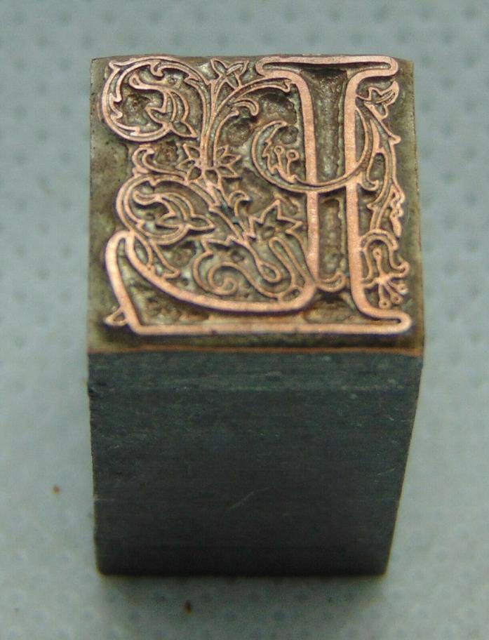 Vintage Letterpress Printing Block Fancy 