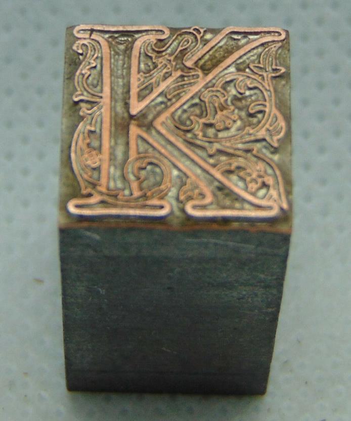 Vintage Letterpress Printing Block Fancy 